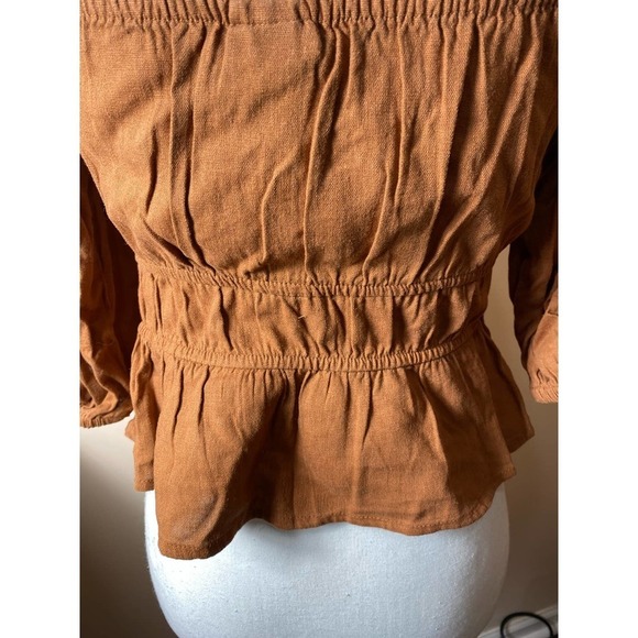 Boho Top Puff Sleeved NWT! - Picture 8 of 10